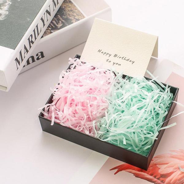 Decorative Crinkle 50g Color Shredded Paper Light Green Box Filler