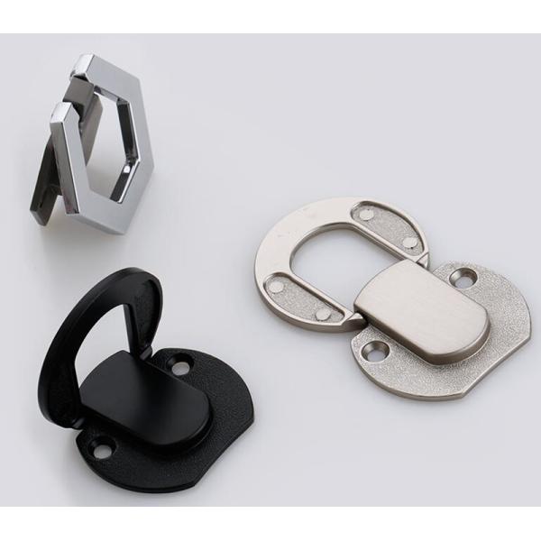Brush Brass Hidden Drawer Pulls Kitchen Cabinet Knobs / Closet Square ring Pulls Furniture Fittings