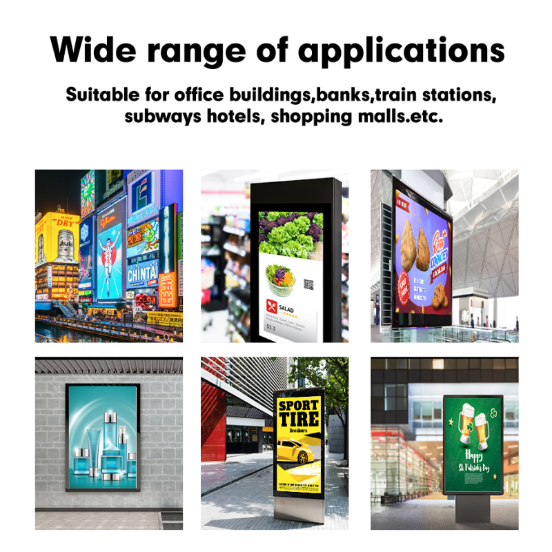 Floor Stand Outdoor Digital Signage Waterproof Advertising Player Sunlight Readable Kiosk