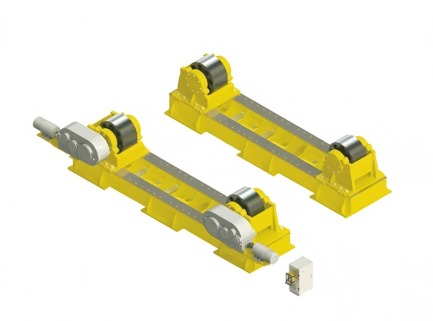 Heavy-Load KT Adjustable Welding Roller Bed with 2000kg Capacity, Forged 45# Steel Rollers & Dual Braking System