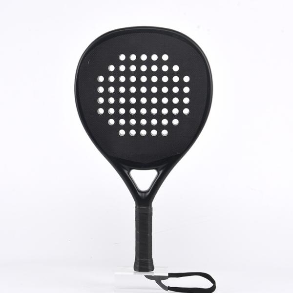Lightweight 0.36kg Carbon Plate Paddle Tennis Racket For Beach Board / Court Performance