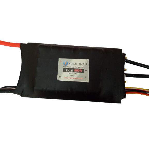 RC Surfboard High Voltage ESC Controller 120V 500A With Black Heat Shrink