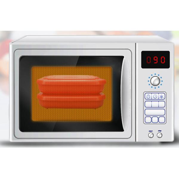 Rectangular Reusable Plastic Lunch Containers , 1L Reusable Takeaway Food Containers