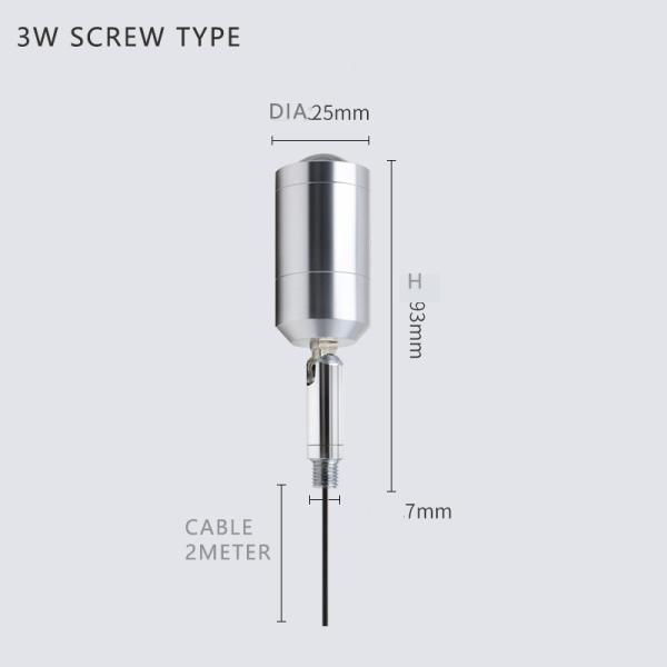 3W LED Mini Spot Light With Aluminum Lamp Body