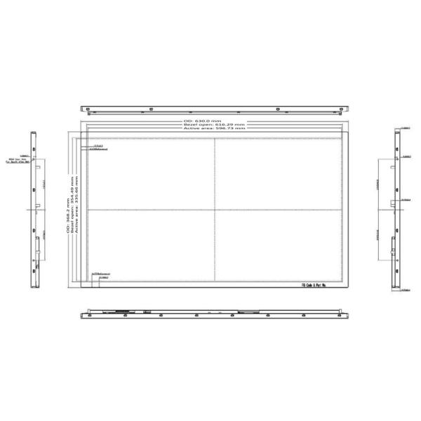 27 Inch 4K Color Industrial / Medical TFT Display 3840x2160 60HZ EDP Interface 1000nits