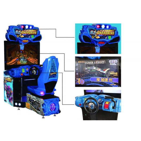 Gameplay screen showing racing track