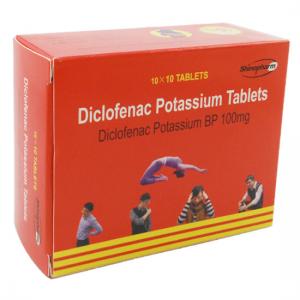 Buy cheap Diclofenac Potassium Tablets 100MG,10*10/BOX, non-steroidal anti-inflammatory drug, GMP Medicine product
