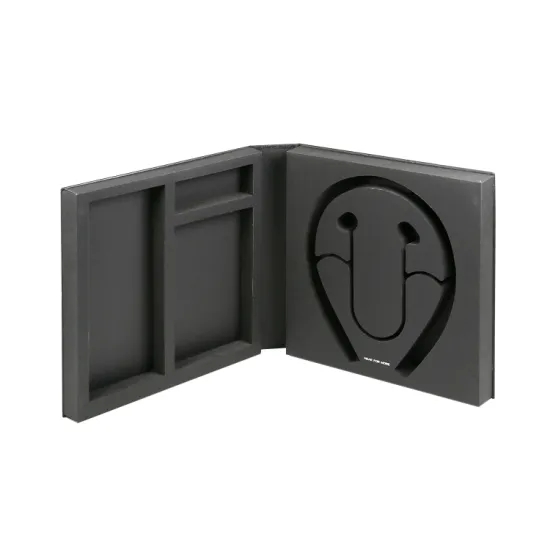Texture Clamshell Folding Packaging Boxes For Hanging Neck Headphones