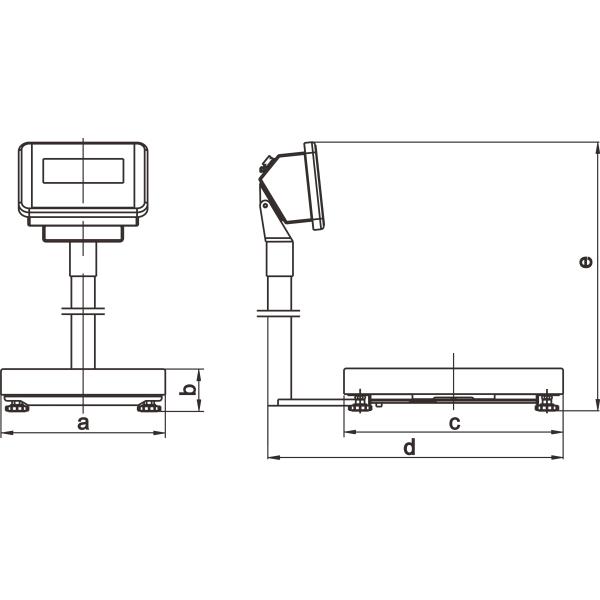 Waterproof Electronic Platform Weighing Scale Lead Acid Battery Power