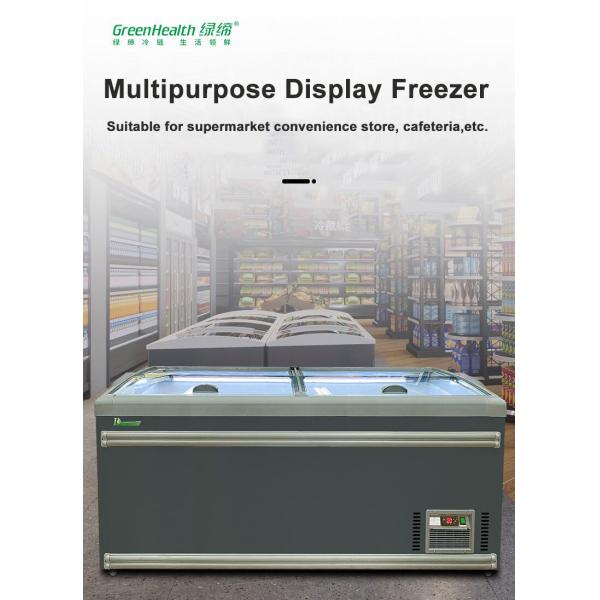 Green Health Commercial Island Freezer Supermarket Refrigeration Popsicles Deep Freezer