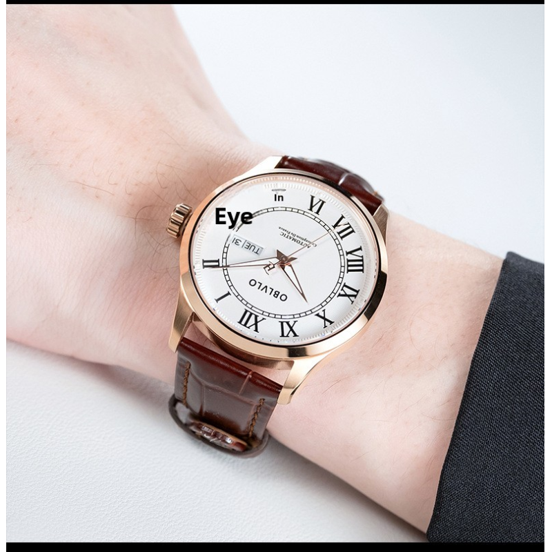 Elegant Traditional Business Wristwatch Featuring Date Display and Comfortable Leather Strap Ideal for Daily Business Wear