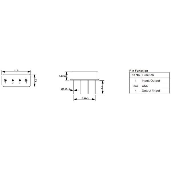 F-11-SAW-Resonator-Dimensions