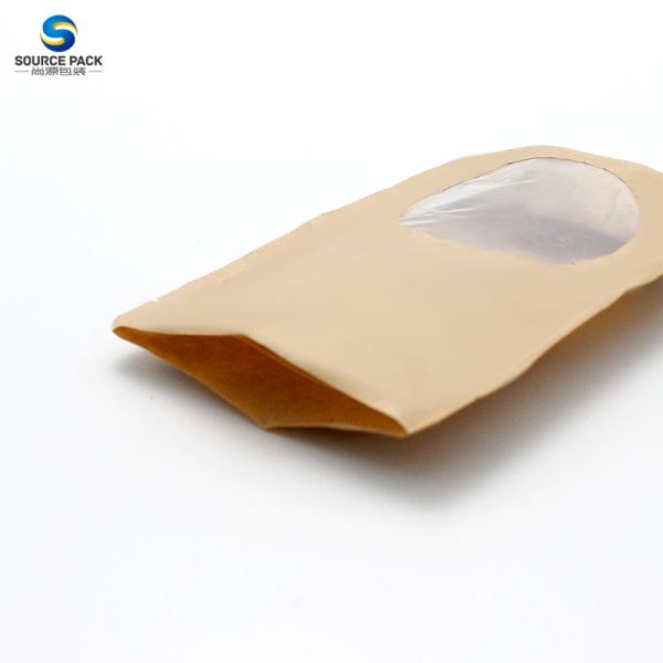 Biodegradable Stand Up Pouch Customized PLA Kraft Paper Bag for Food Packaging