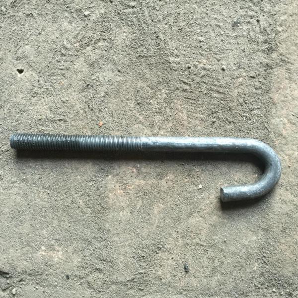 Powder Coating M14 L Shaped Concrete Anchors / Lag Bolts For Vehicle Accessories