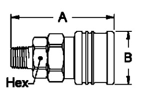 Safety sleeve lock prevents accidental disconnections Pneumatic Quick Coupling