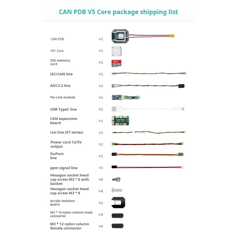 CUAV CAN PDB V2.5 Multifunctional Autopilot Baseboard + X7 Core/ X7 Pro Core Autopilot Flight Controller for UAV Drone