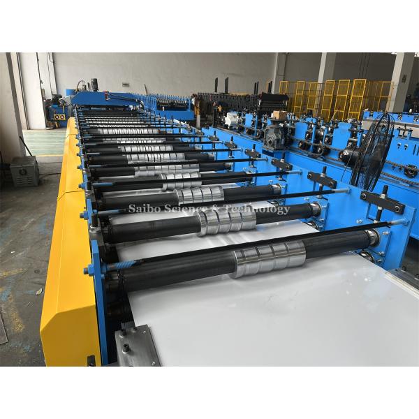 5T Manual Decoiler Roofing Wall Panel Roll Forming Machine With Hydraulic Post Cutting