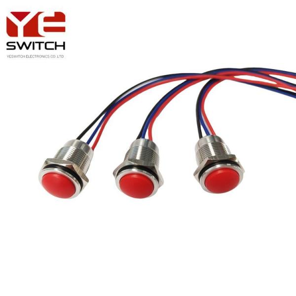 3A 250VAC 16mm Emergency Stop Button PA66 Illuminated Push Button Switch