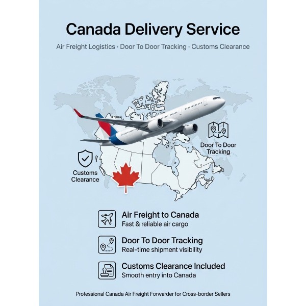 Canada Delivery Service Air Freight Logistics Door To Door Tracking Customs Clearance