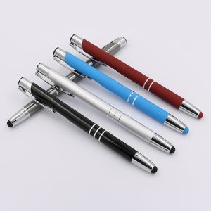 China Office Metal Ballpoint Pen 2 in 1 Multifunctional Aluminum Screen Stylus Ballpoint Pen on sale