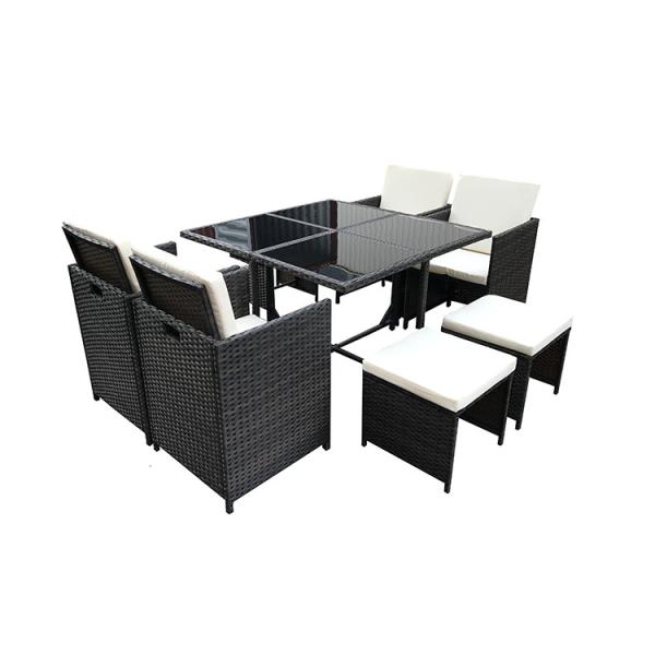 Luxury All Weather Chair 7 Piece Outdoor Wicker Sofa Set SGS Approval