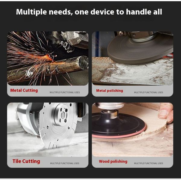 Professional 12V Mini Cordless Angle Grinder Kit - 18500 RPM Electric Polisher with Li-ion Battery for DIY