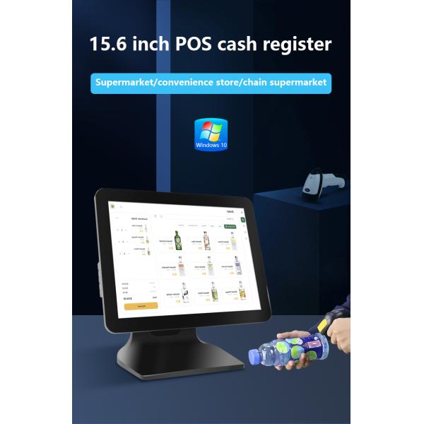15.6" 8+256GB Large Memory Pos Cash Register 1080P Windows10 Touch Screen POS Machine with Customer Display