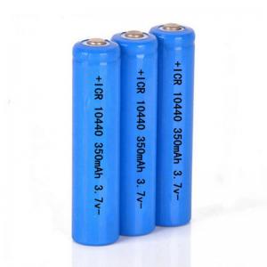 Buy cheap 3.7v 350mah AAA Rechargeable Battery ICR 10440 Lithium Ion Cell product