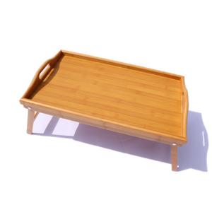 China 25.1''X10.6''X7.2'' Eco Friendly Bamboo Bed Tray With Folding Legs on sale