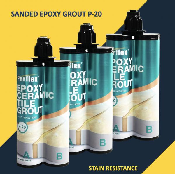 Quality Durable Sanded Epoxy Grout / Waterproof Grout For Pool Tiles Easy To Clean for sale