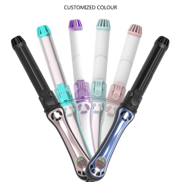 OEM Auto Rotating Hair Curler , Tourmaline Ceramic 1.25 Inch Curling Iron