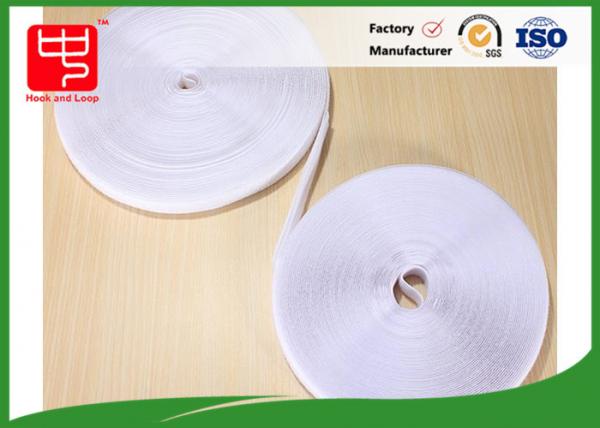 Quality Fabric Hook And Loop Tape Self - Adhesive / White Hook Loop Fastener 25m Per Roll for sale