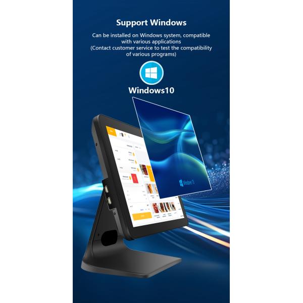15.6" 8+256GB Large Memory Pos Cash Register 1080P Windows10 Touch Screen POS Machine with Customer Display