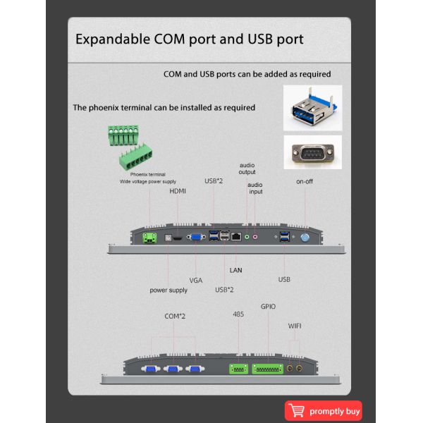 27inch Industrial Android Computer 2*lan Support Human Machine Interfaces Fanless Rugged Tablet Industrial All in One Computer