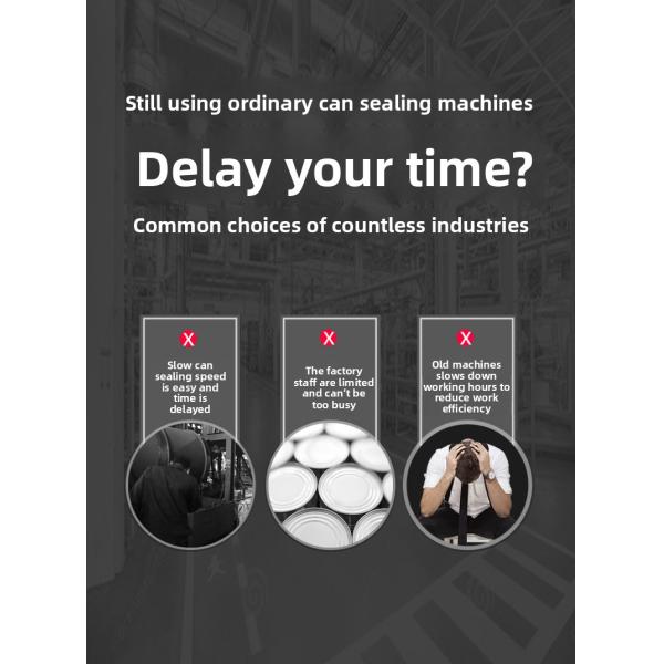 Vertical Tin Can Sealer Commercial Semi-Automatic Can Sealing Machine for Plastic can aluminium can