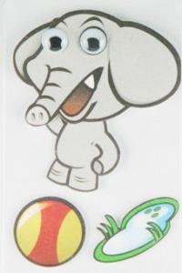 China Soft Kids 3D Cartoon Stickers Promotional Baby Elephant Wall Stickers  on sale
