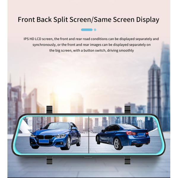Car Panoramic Rear View Mirror Dash Cams Anti Glare AHD 1080P IPS Screen