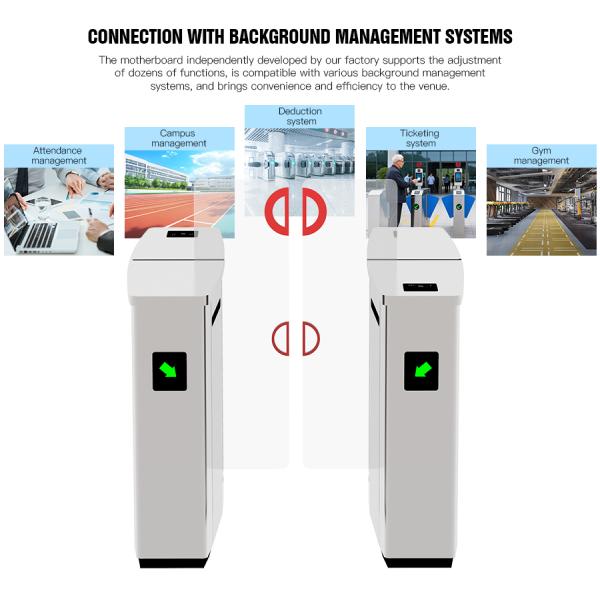 304 Stainless Steel Sliding Turnstile Barrier Gate High Security Infrared Anti Pinch
