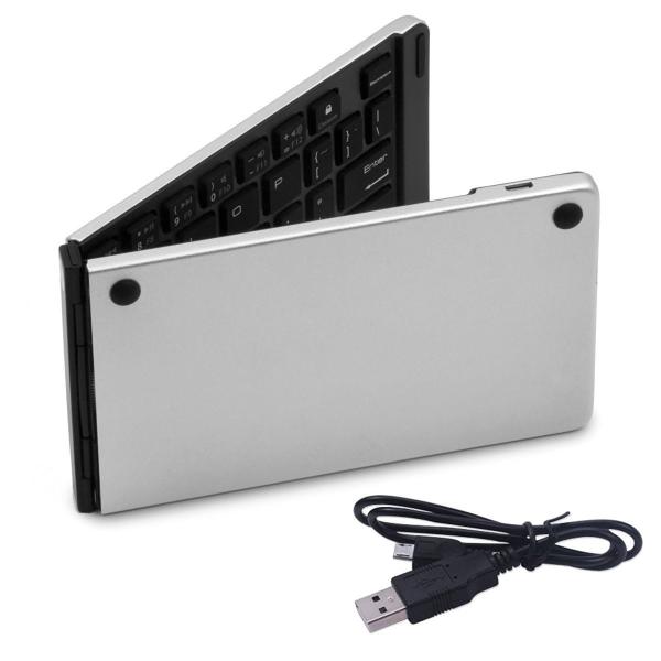 Foldable Bluetooth Keyboard with Stand Holder for Compatible IOS Android Windows