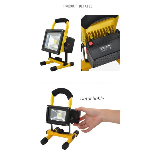 Energy saving IP65 high lumen outdoor rechargeable led flood 12-24v/100-240v ip65 10W 20W rechargeable flood light