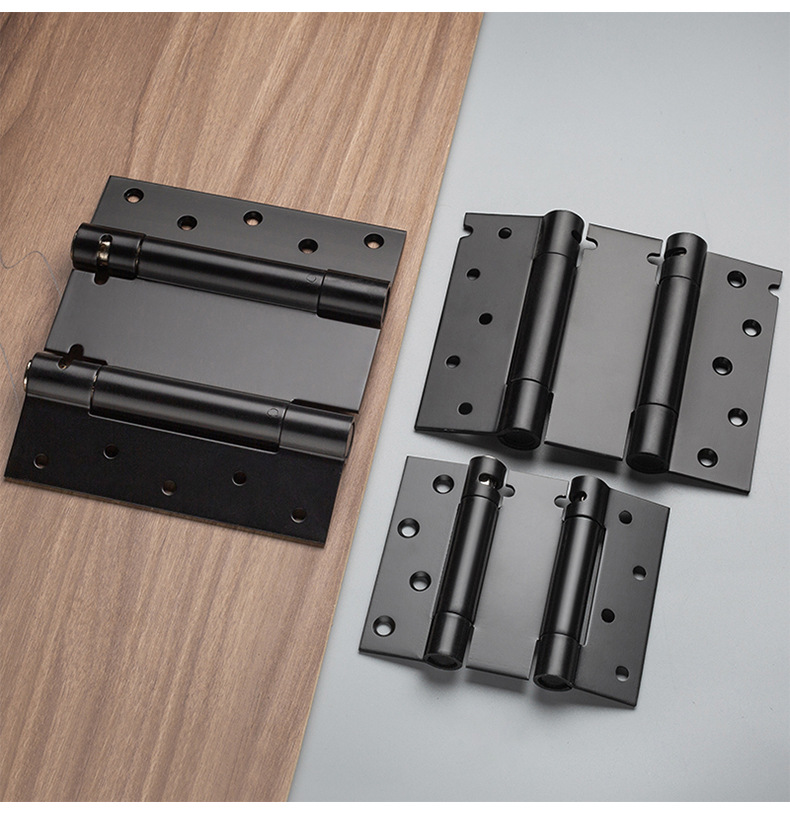Modern Design 6inch 5inch Black Automatic Rebound Hinge Thickened Stainless Steel One-Way Two-Way Soft Close Door Closing Hinge