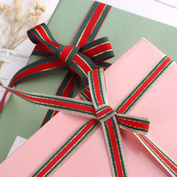 3/8" Christmas ribbon satin ribbon custom logo