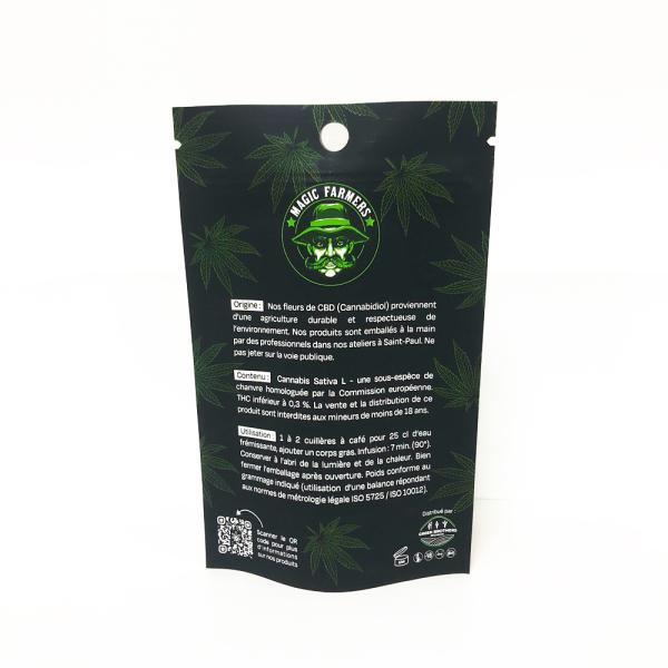 Customizable Marijuanna Packaging Bag Gravure Printing ziplock Kraft paper pouches