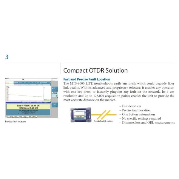 jdsu viavi OTDR Testing Machine , 50W MTS 6000 OTDR handheld
