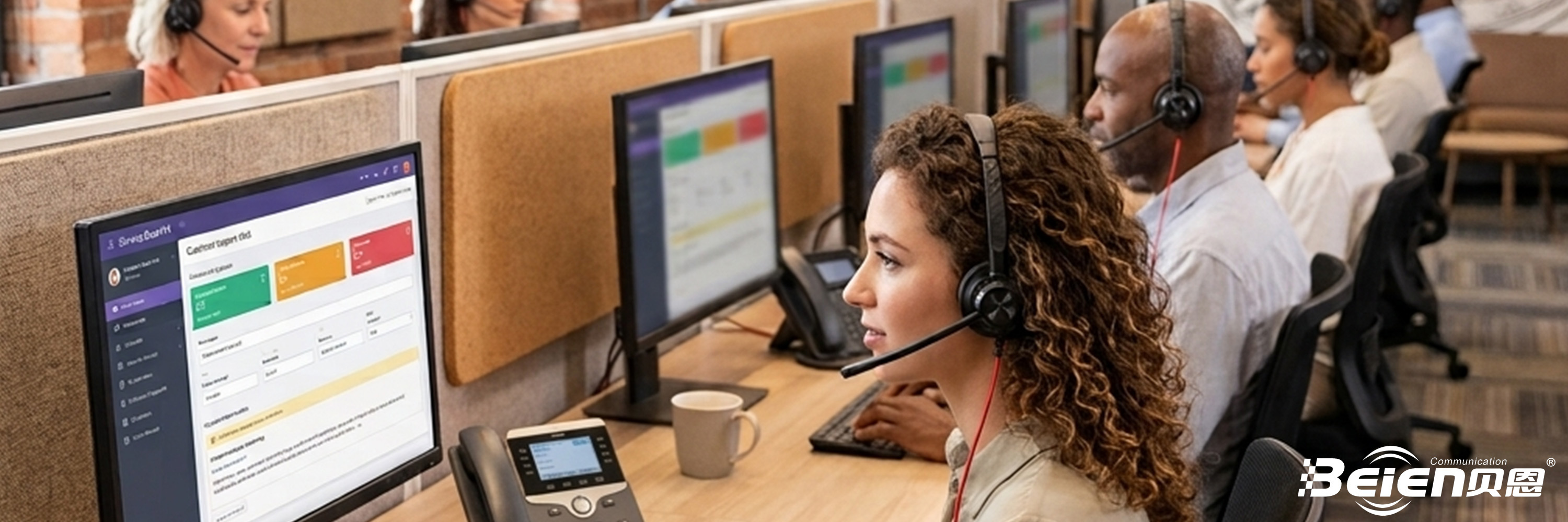 BH Series Professional Noise-Cancelling Headset with Mic for Office Work