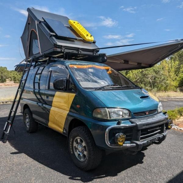 Aluminum Rooftop Tent 210x132cm 320G Polyester Cotton Waterproof