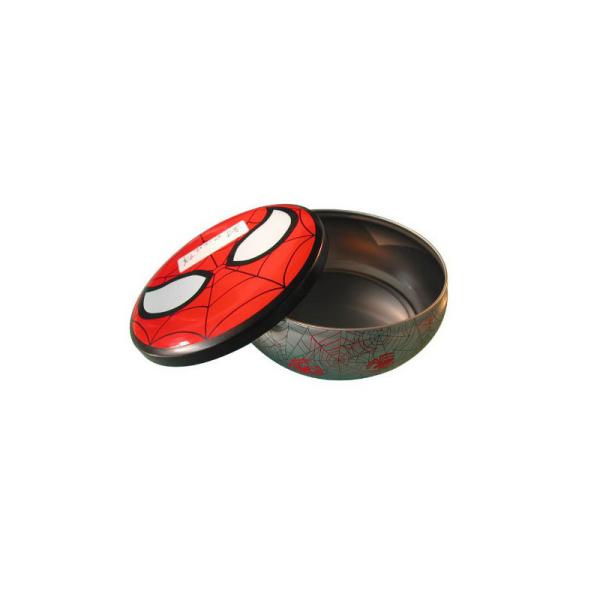 250ml Cookie Tin Containers 2 Colors Metal Small Round Cookie Tin