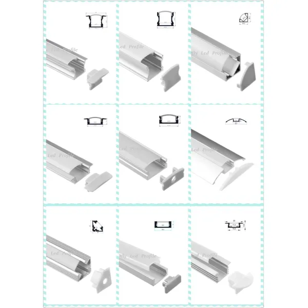 6063 T5 Aluminum Alloy Recessed LED Profile 35mm W X23mm H with Heat Dissipation for LED Strips