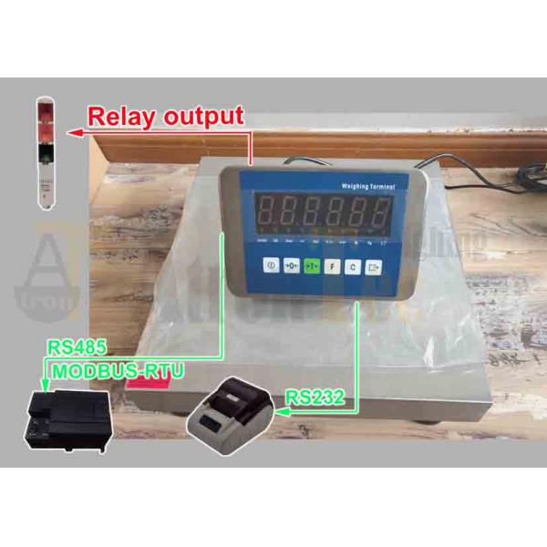 Wall Type Platform Scale Indicator , Green Display Weight Indicator With Alarm Light