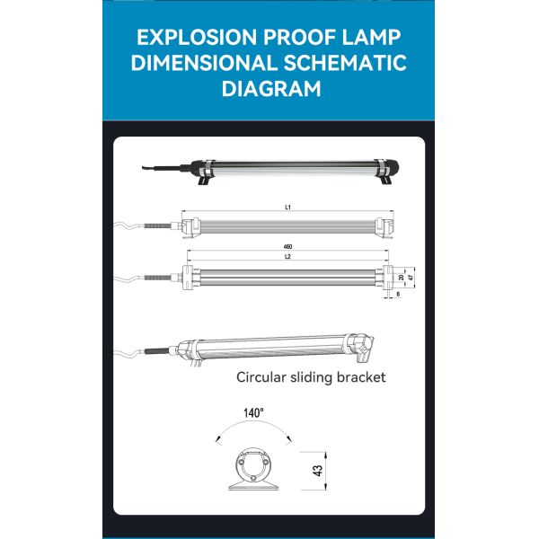 Customizable Length IP68 LED Machine Work Light with 70000H Lifespan for Industrial Applications